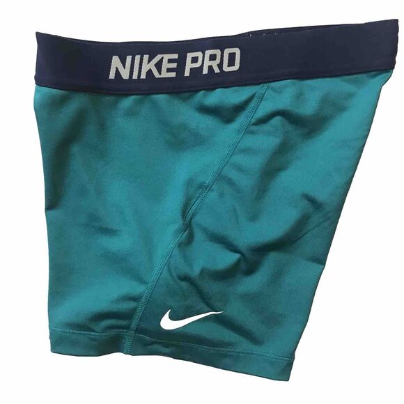 Nike PRO Dri-Fit Teal 3” Shorts Womens Small Compression Workout 725443-467 - Picture 4 of 12